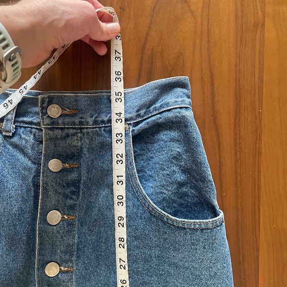 Vintage Billy Blass Button Front Jean midi Skirt - Picture 8 of 9